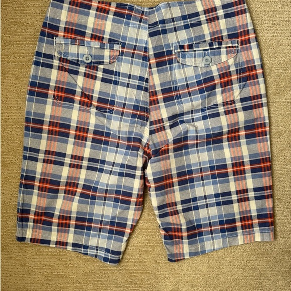 Caribbean Joe Women’s Blue and Orange Flat Front Shorts, Size 8 - Picture 5 of 6